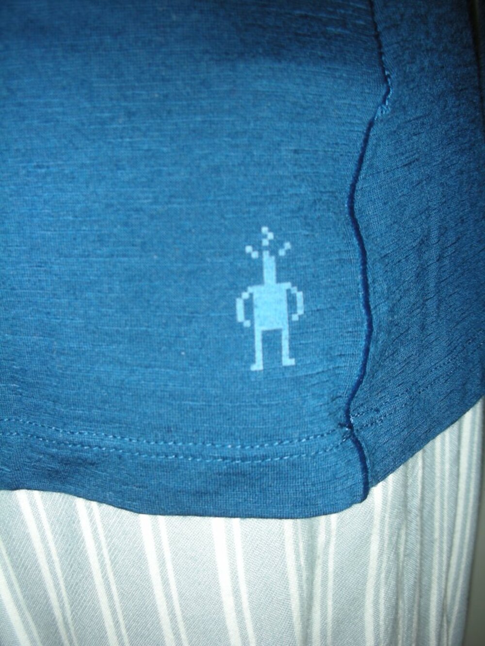 Smartwool Merino 150 Long Sleeve Base Layer Shirt Blue M Hiking Ski Wool Outdoor - Picture 2 of 6